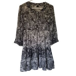 Essentials By Milano Sheer Blouse L
